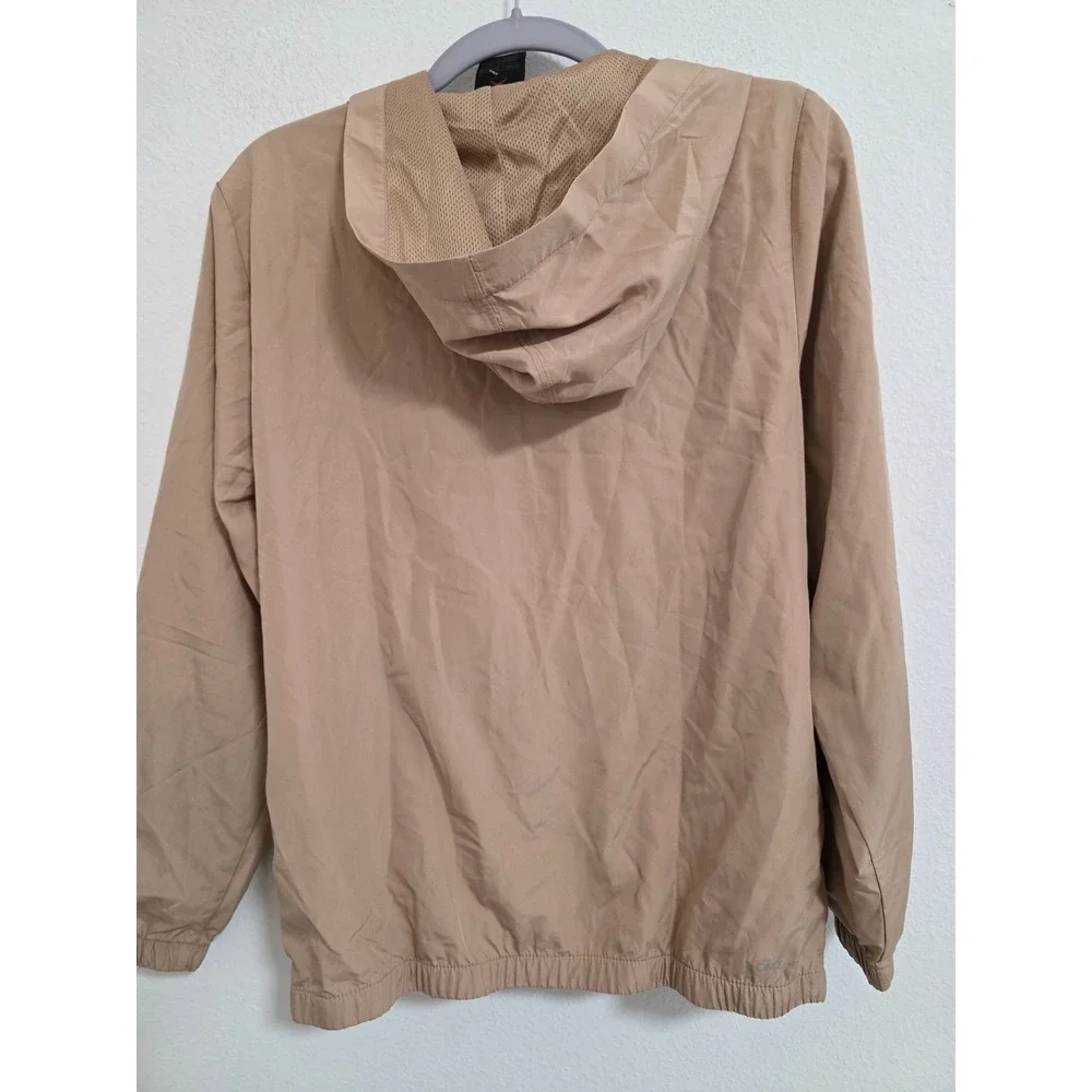 Jordan Boys kids Windbreaker Jacket Tan Khaki Jumpman‎ Logo Full Zip Hooded Lg